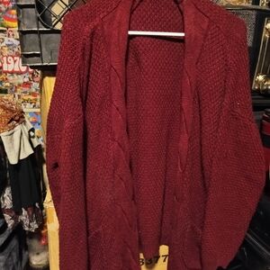 Elegant Maroon Women's Cardigan